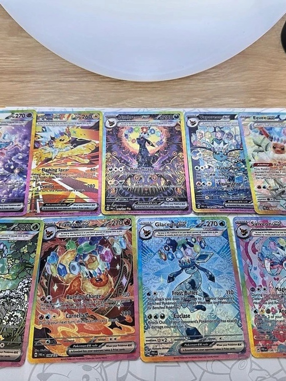 DIY proxy Pokémon full Evelution SIR line up from prismatic fan art. Lot of 9 ca